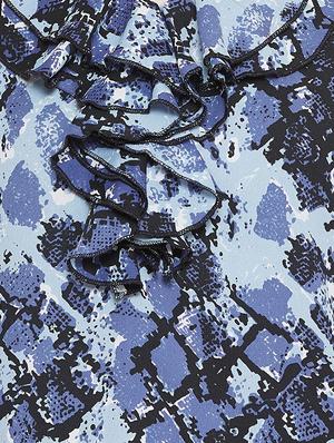 ruffle detail snake print top - 16954069 - Standard Image - 5