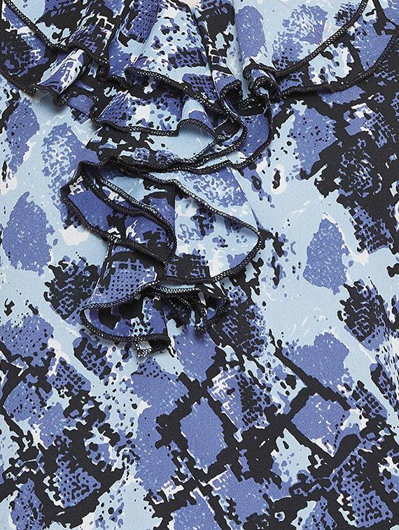 ruffle detail snake print top - 16954069 - Zoom Image - 5