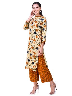 floral kurta palazzo set - 16954070 - Standard Image - 2