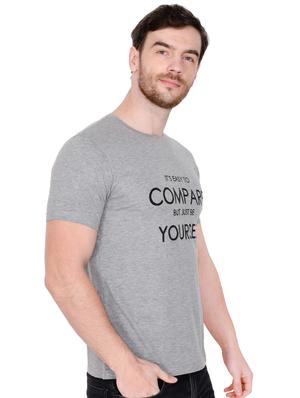 grey typographic chest print t-shirt - 16954144 - Standard Image - 2