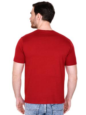 red typographic chest print t-shirt - 16954145 - Standard Image - 3