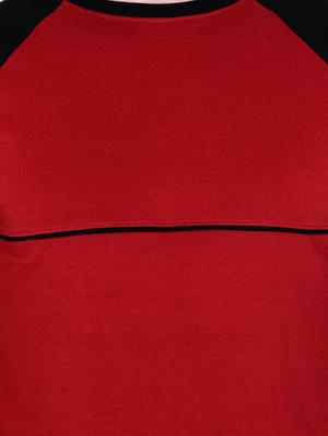 red color block raglan t-shirt - 16954147 - Standard Image - 5