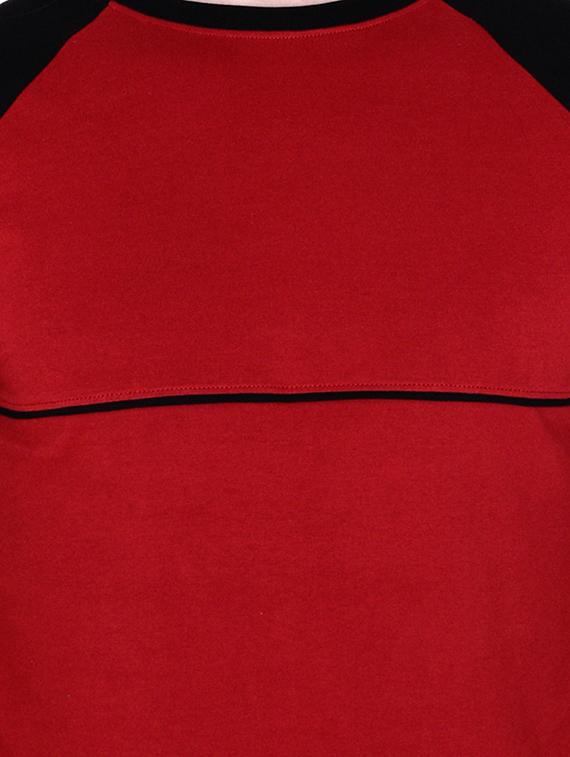 red color block raglan t-shirt - 16954147 - Zoom Image - 5