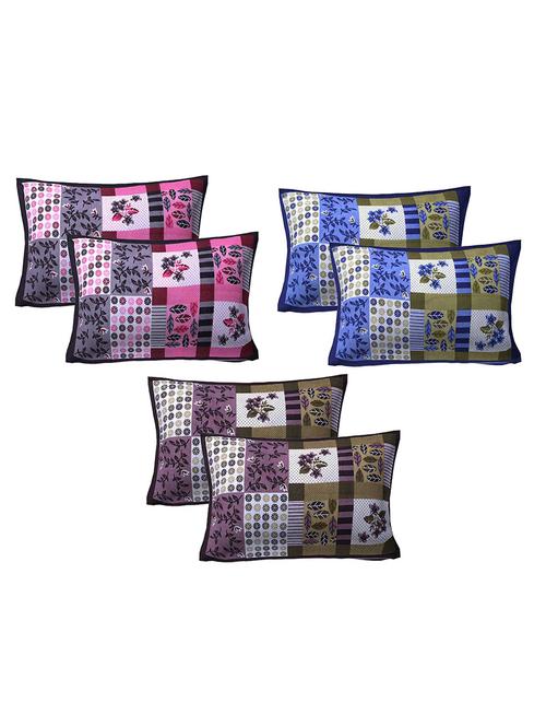 aj home 100% cotton printed pillow covers 3 sets (6 pieces)-17"x27" - 16954191 - Standard Image - 1