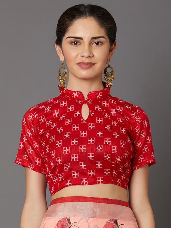 conversational printed saree with blouse - 16954224 - Zoom Image - 3