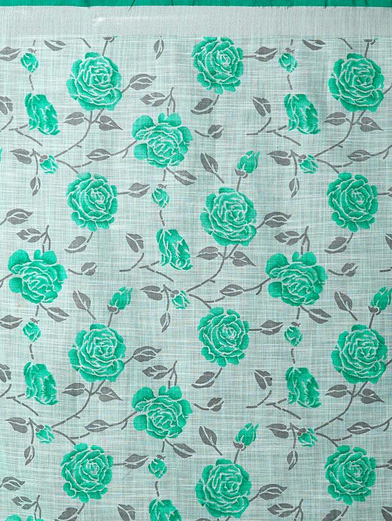 floral printed saree with blouse - 16954228 - Zoom Image - 4