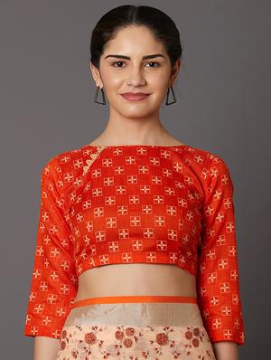 floral printed saree with blouse - 16954230 - Standard Image - 3