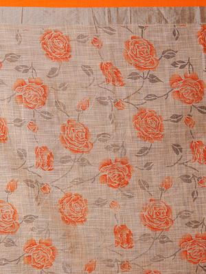 floral printed saree with blouse - 16954231 - Standard Image - 4