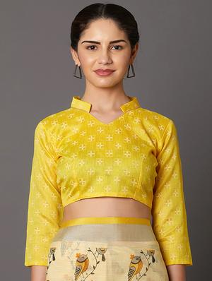 conversational printed saree with blouse - 16954232 - Standard Image - 3