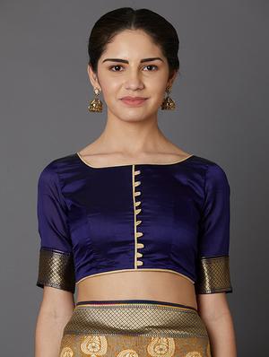 paisley banarasi saree with blouse - 16954281 - Standard Image - 3