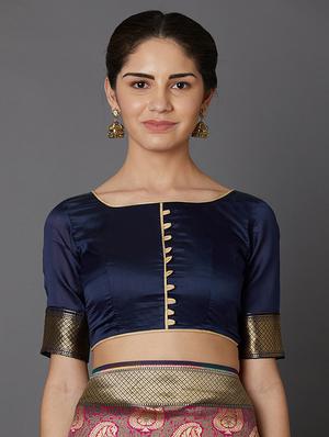 paisley banarasi saree with blouse - 16954283 - Standard Image - 3