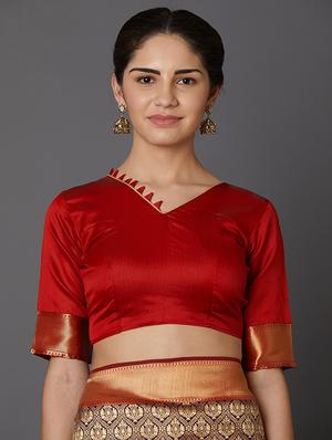 floral banarasi saree with blouse - 16954288 - Standard Image - 3