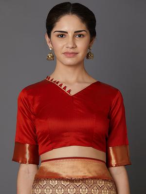 floral banarasi saree with blouse - 16954289 - Standard Image - 3