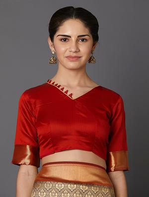 floral banarasi saree with blouse - 16954290 - Standard Image - 3