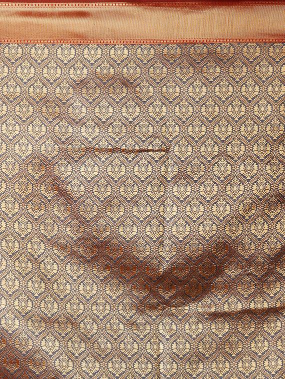 floral banarasi saree with blouse - 16954290 - Zoom Image - 4