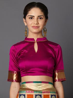 geometrical banarasi saree with blouse - 16954300 - Standard Image - 3
