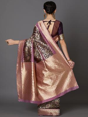 floral banarasi saree with blouse - 16954313 - Standard Image - 2