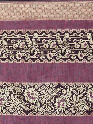 floral banarasi saree with blouse - 16954313 - Standard Image - 4