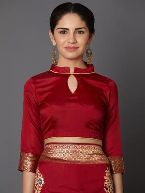 floral banarasi saree with blouse - 16954322 - Standard Image - 3