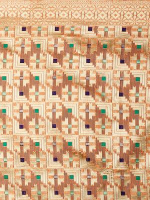 self design banarasi saree with blouse - 16954338 - Standard Image - 4