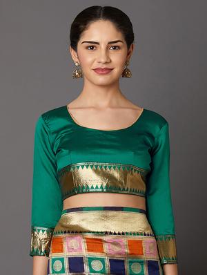self design banarasi saree with blouse - 16954351 - Standard Image - 3