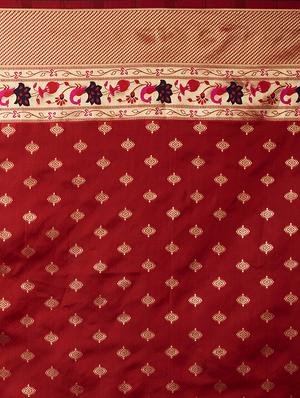 self design banarasi saree with blouse - 16954366 - Standard Image - 4
