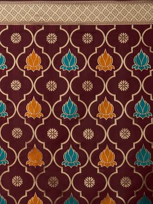 floral banarasi saree with blouse - 16954367 - Standard Image - 4
