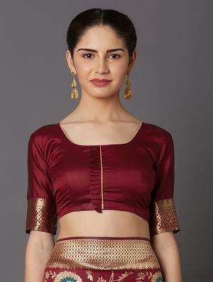 self design banarasi saree with blouse - 16954401 - Standard Image - 3