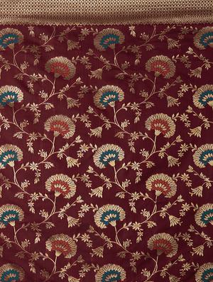 self design banarasi saree with blouse - 16954401 - Standard Image - 4