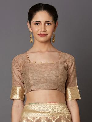 self design banarasi saree with blouse - 16954405 - Standard Image - 3
