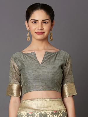 self design banarasi saree with blouse - 16954407 - Standard Image - 3