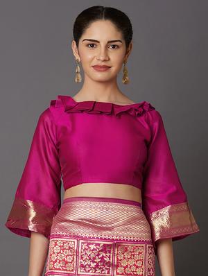 self design banarasi saree with blouse - 16954411 - Standard Image - 3
