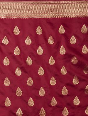 self design banarasi saree with blouse - 16954411 - Standard Image - 4