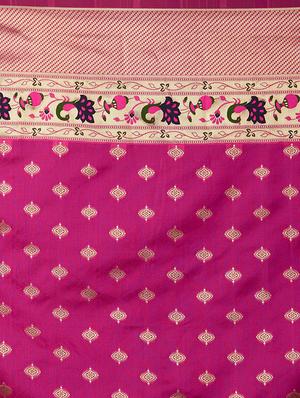 self design banarasi saree with blouse - 16954412 - Standard Image - 4