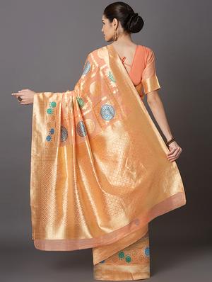 self design banarasi saree with blouse - 16954417 - Standard Image - 2