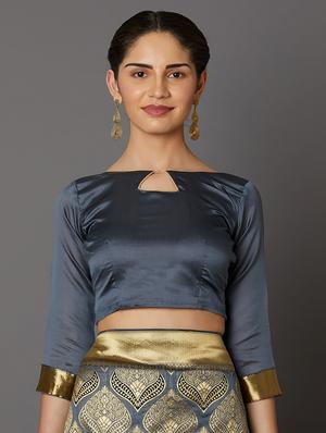 self design banarasi saree with blouse - 16954422 - Standard Image - 3
