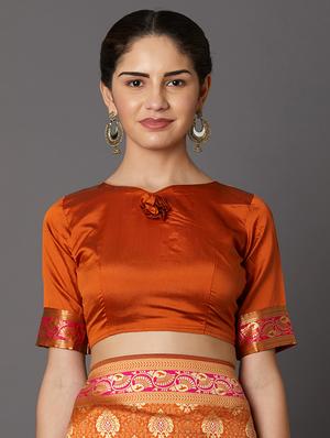 self design banarasi saree with blouse - 16954435 - Standard Image - 3