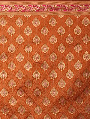 self design banarasi saree with blouse - 16954435 - Standard Image - 4