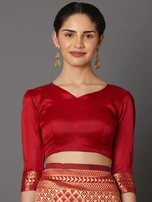 self design banarasi saree with blouse - 16954436 - Standard Image - 3