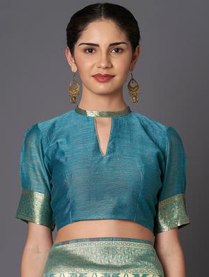 self design banarasi saree with blouse - 16954460 - Standard Image - 3