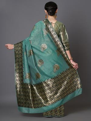self design banarasi saree with blouse - 16954464 - Standard Image - 2