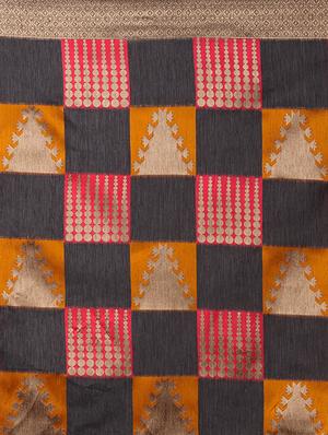 self design banarasi saree with blouse - 16954472 - Standard Image - 4