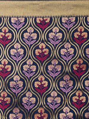 self design banarasi saree with blouse - 16954503 - Standard Image - 4