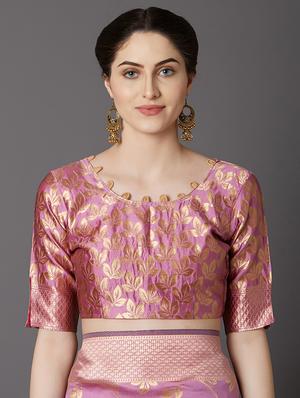 self design banarasi saree with blouse - 16954509 - Standard Image - 3