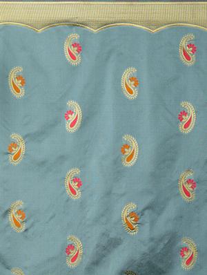 self design banarasi saree with blouse - 16954517 - Standard Image - 4
