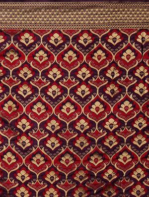 self design banarasi saree with blouse - 16954521 - Standard Image - 4
