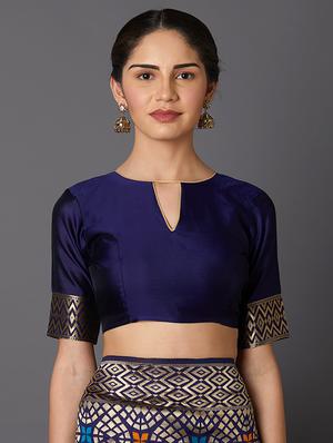 self design banarasi saree with blouse - 16954523 - Standard Image - 3