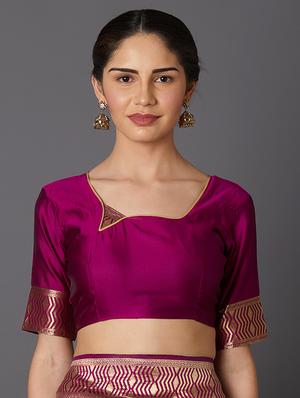 ikat banarasi saree with blouse - 16954529 - Standard Image - 3