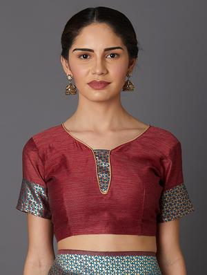 self design banarasi saree with blouse - 16954530 - Standard Image - 3