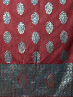 self design banarasi saree with blouse - 16954530 - Standard Image - 4